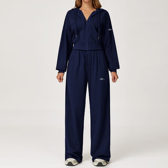 ALO Sco casual sports hoodie set, running and fitness comfortable outfit - Picture 1 of 9